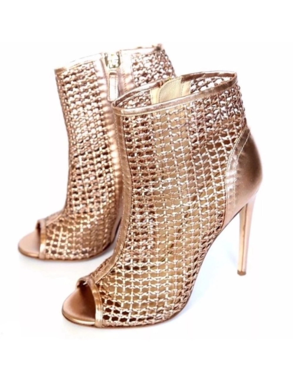 Jerome C. Rousseau Rose Gold Ankle Boots 38 - Picture 2 of 6